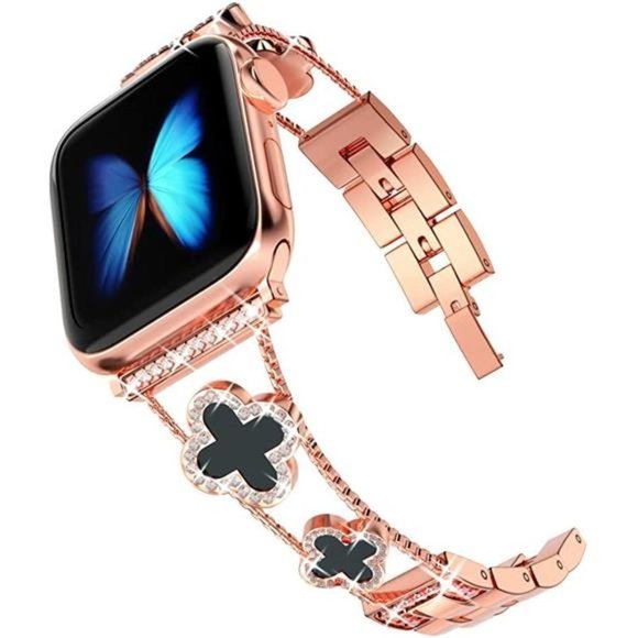 Diamond Glitter Luxury Rose Gold Apple Watch Band main image 4